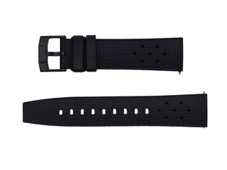 Rubber Pin Buckle Strap 22mm Lug Width | Black